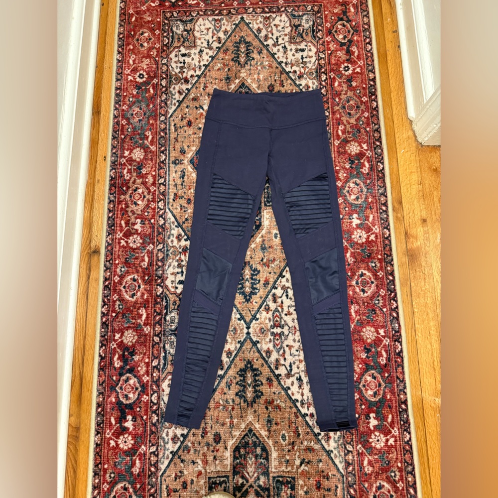 ALO Yoga Navy High-Waist Moto Legging